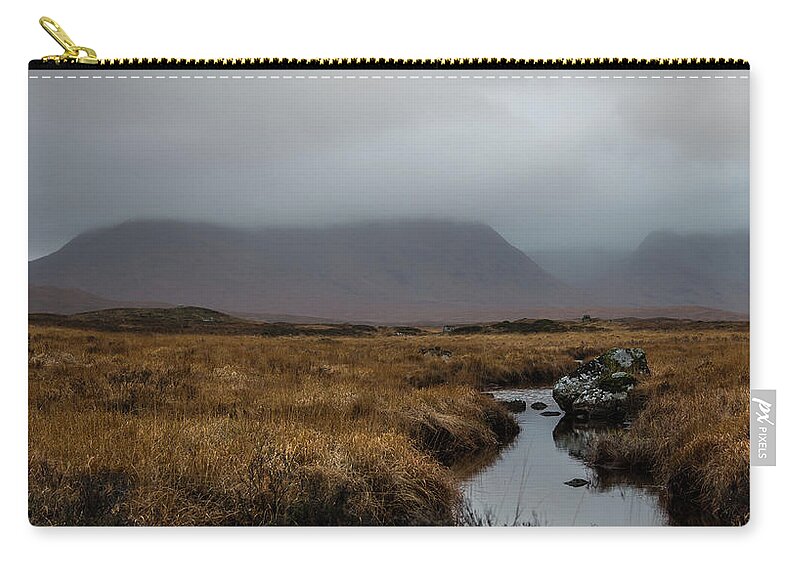 Scenics Zip Pouch featuring the photograph Rannoch Moor, Glencoe, Scotland by Saving Memories, One Pic At A Time