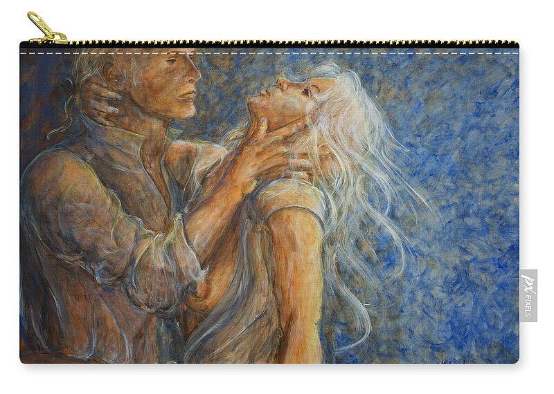 Rapture Zip Pouch featuring the painting Rapture Ecstacy of Love by Nik Helbig