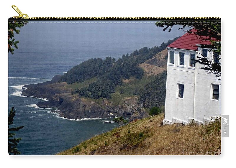 Coast Of Oregon Zip Pouch featuring the photograph Raw Powerful Beauty by Fiona Kennard
