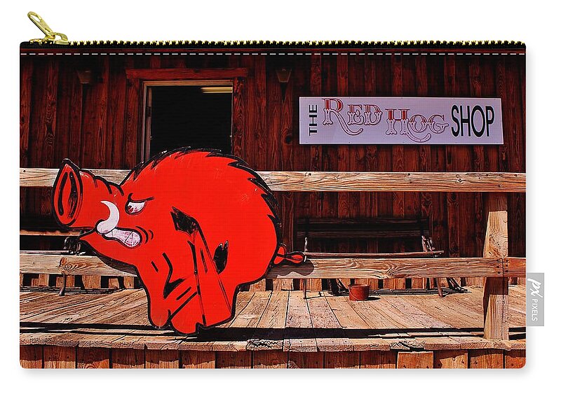 Arkansas Zip Pouch featuring the photograph Razorback Country by Benjamin Yeager