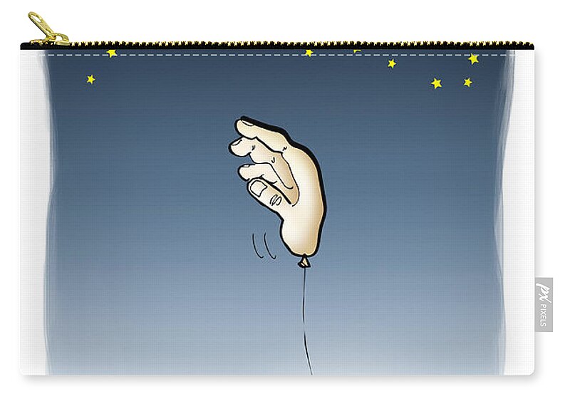 Cliche Zip Pouch featuring the digital art Reach For The Stars by Mark Armstrong
