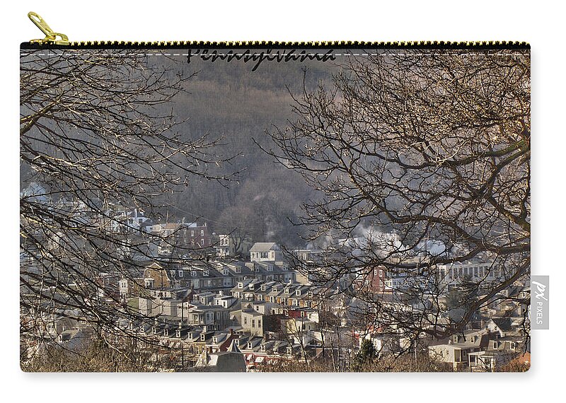 Reading Zip Pouch featuring the photograph Reading Pennsylvania by Trish Tritz
