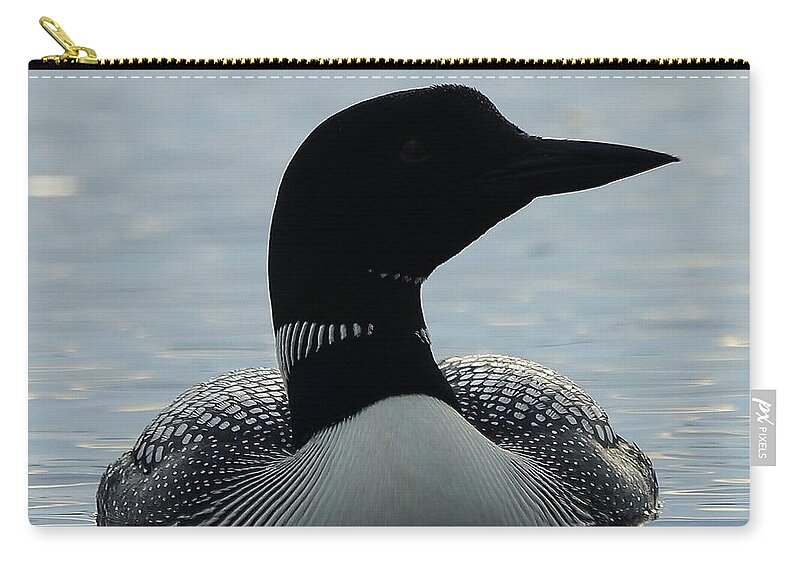 Loon Zip Pouch featuring the photograph Ready for my Close-up by Steven Clipperton