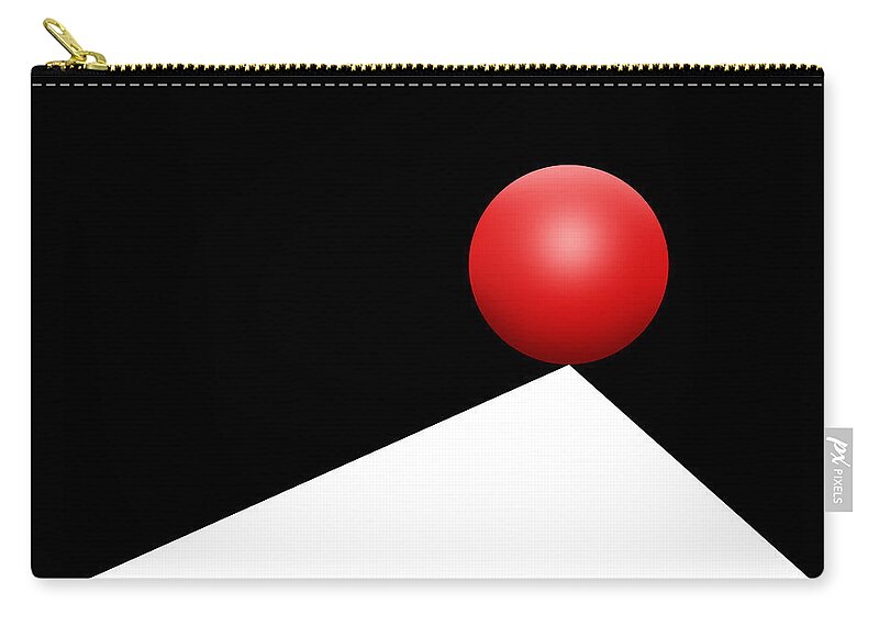 Abstract Zip Pouch featuring the photograph Red Ball 29 by Mike McGlothlen