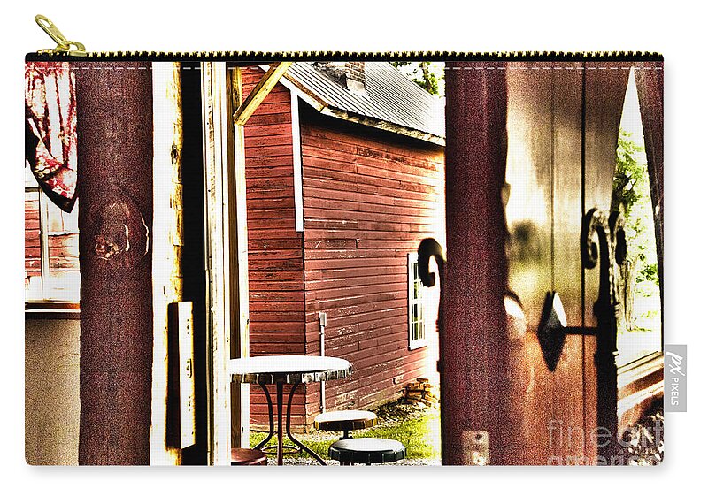 Red Zip Pouch featuring the photograph Red Barn by William Norton