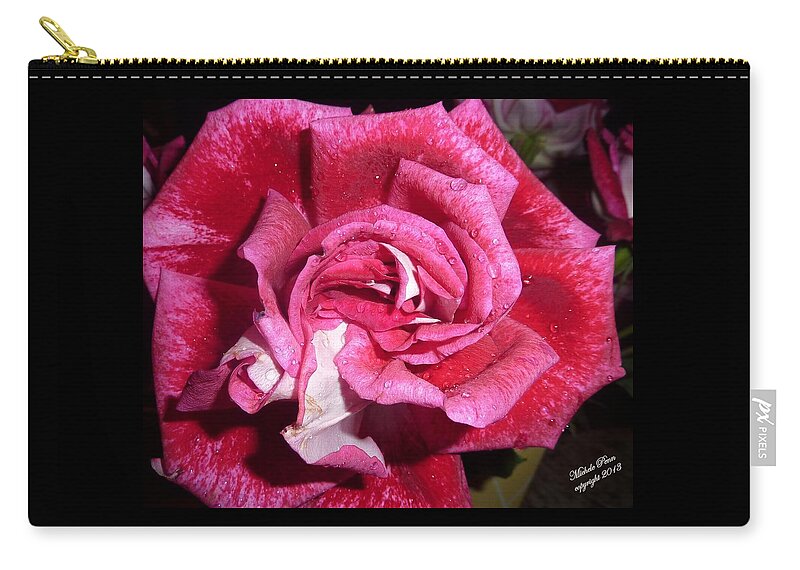 Red Rose Zip Pouch featuring the photograph Red Beauty 2 by Michele Penn