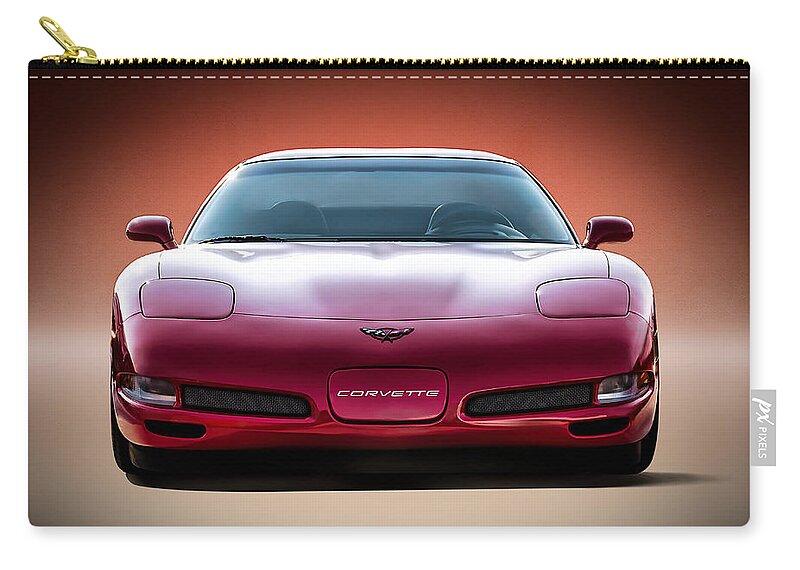 Corvette Zip Pouch featuring the digital art Red by Douglas Pittman