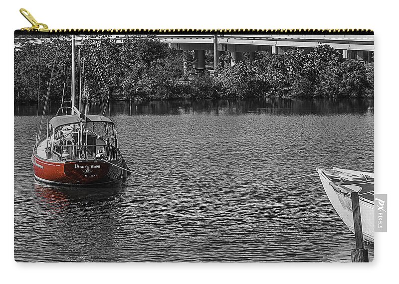 Sailboats Zip Pouch featuring the photograph Red E 2 Sail by Barry Jones