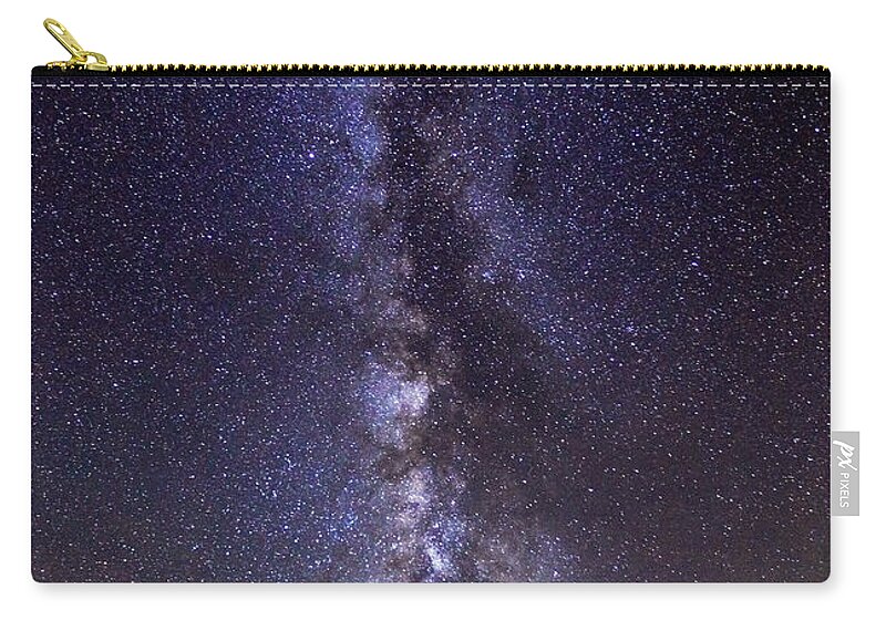 Milky Way Zip Pouch featuring the photograph Red Mountain Milky Way by Darren White