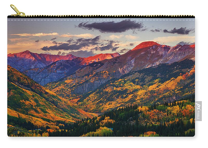 Colorado Carry-all Pouch featuring the photograph Red Mountain Pass Sunset by Darren White