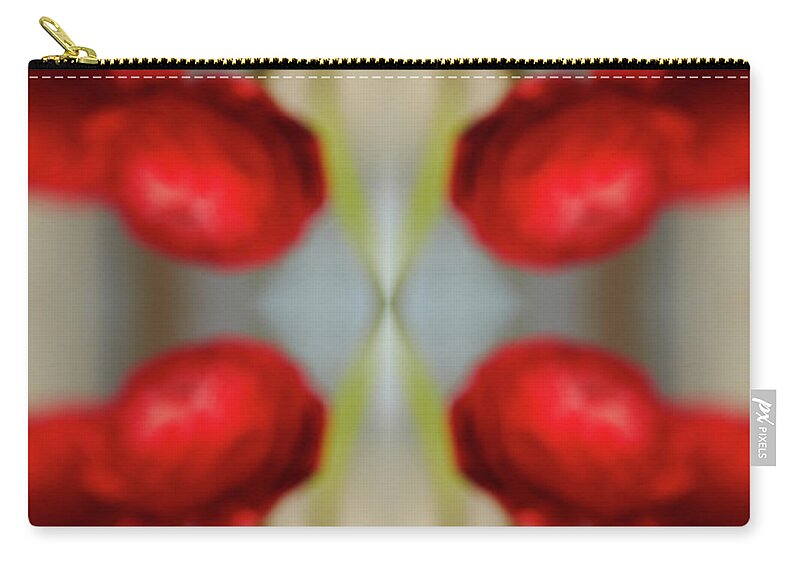 Tranquility Zip Pouch featuring the photograph Red Ranunculus Flower by Silvia Otte
