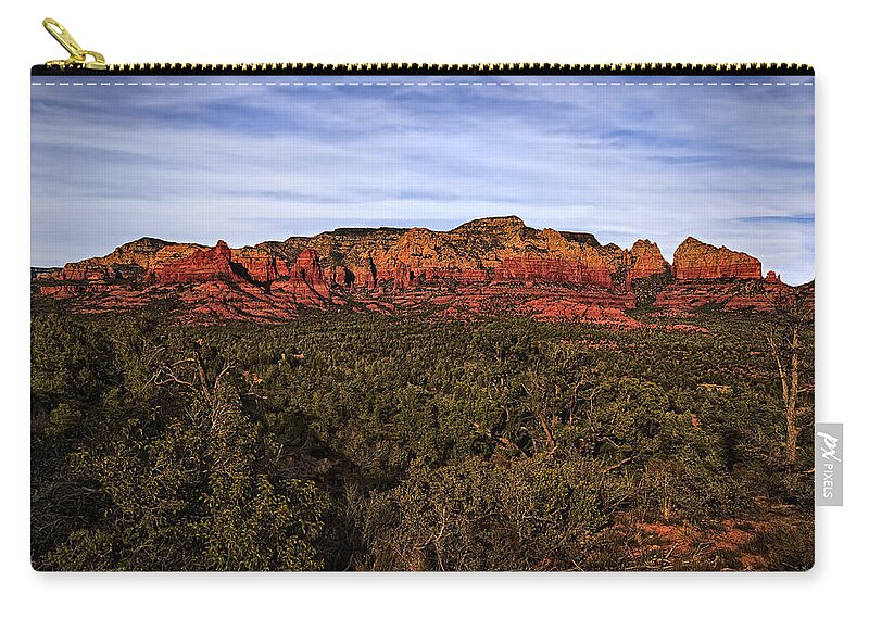 2014 Zip Pouch featuring the photograph Red Rock Golden Hour 26 by Mark Myhaver