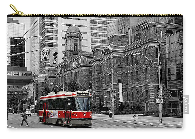 Streetcar Zip Pouch featuring the photograph Red Rocket 36c by Andrew Fare