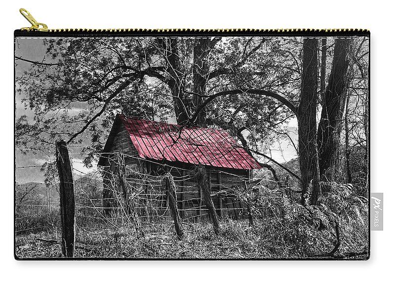 Andrews Carry-all Pouch featuring the photograph Red Roof by Debra and Dave Vanderlaan