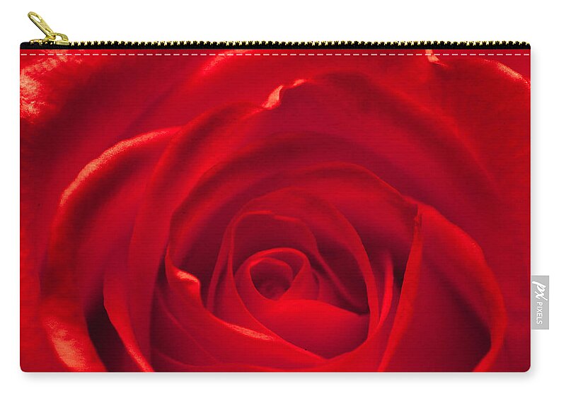 Love Zip Pouch featuring the photograph Red rose by Amanda Mohler
