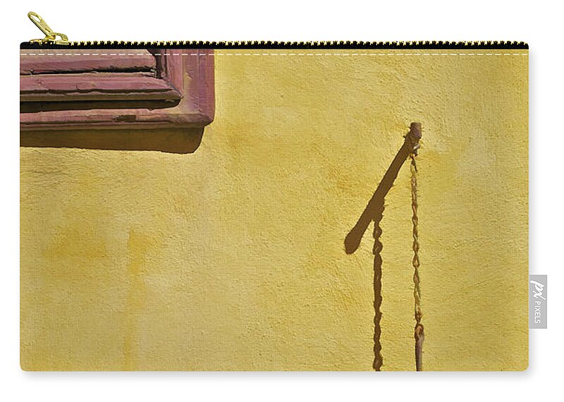 Artistic Carry-all Pouch featuring the painting Red Window Shutter of Tuscany by David Letts