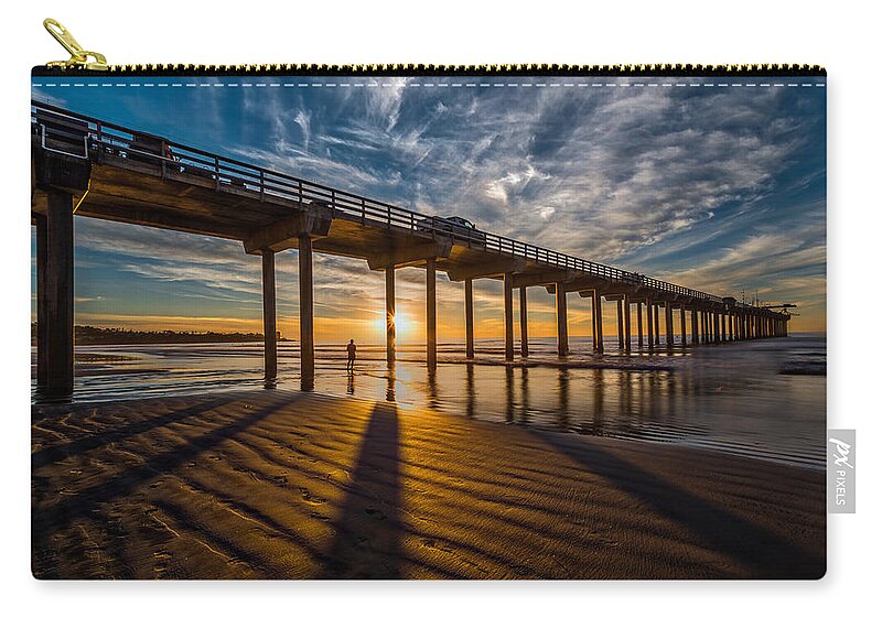 Architecture Zip Pouch featuring the photograph Reflection and Shadow by Peter Tellone