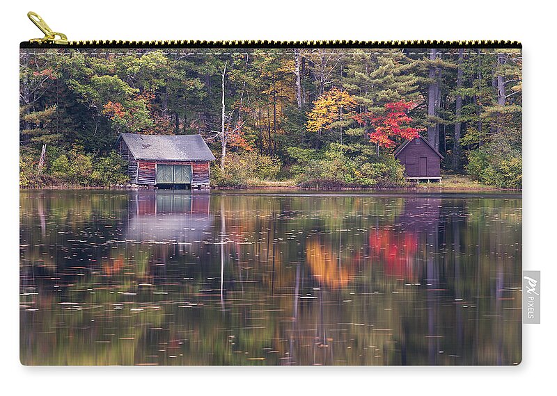 Fall Zip Pouch featuring the photograph Fall Reflection by Jean-Pierre Ducondi