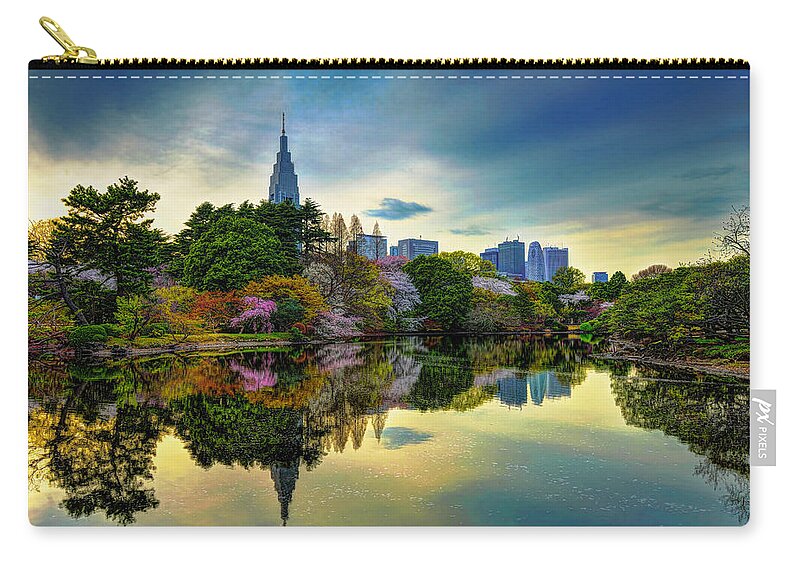 Spring Zip Pouch featuring the photograph Reflection of Spring by Midori Chan