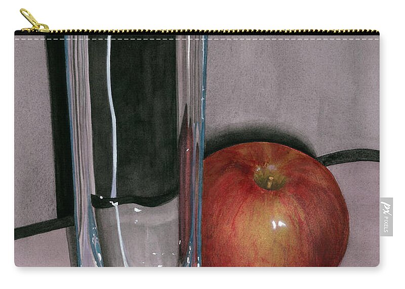 Fruit Zip Pouch featuring the painting Reflections and Shadows by Barbara Jewell