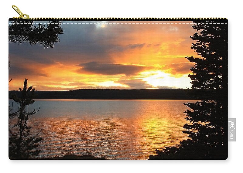 Sunset Zip Pouch featuring the photograph Reflections of Sunset by Athena Mckinzie