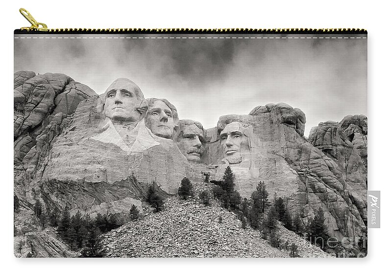 Mt Rushmore Zip Pouch featuring the photograph Remarkable Rushmore by Erika Weber