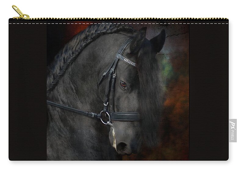 Horses Zip Pouch featuring the photograph Rembrandt by Fran J Scott