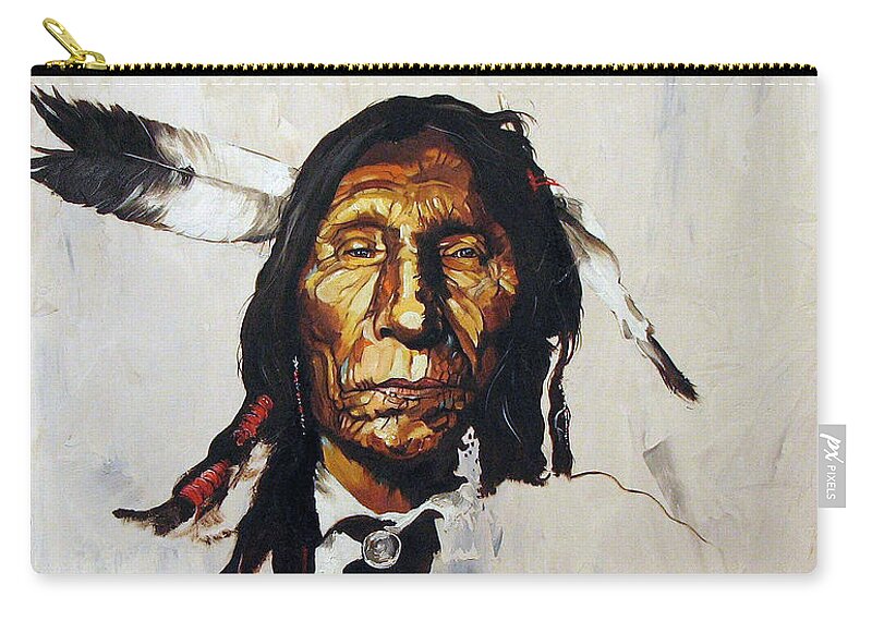 Southwest Art Carry-all Pouch featuring the painting Remember by J W Baker