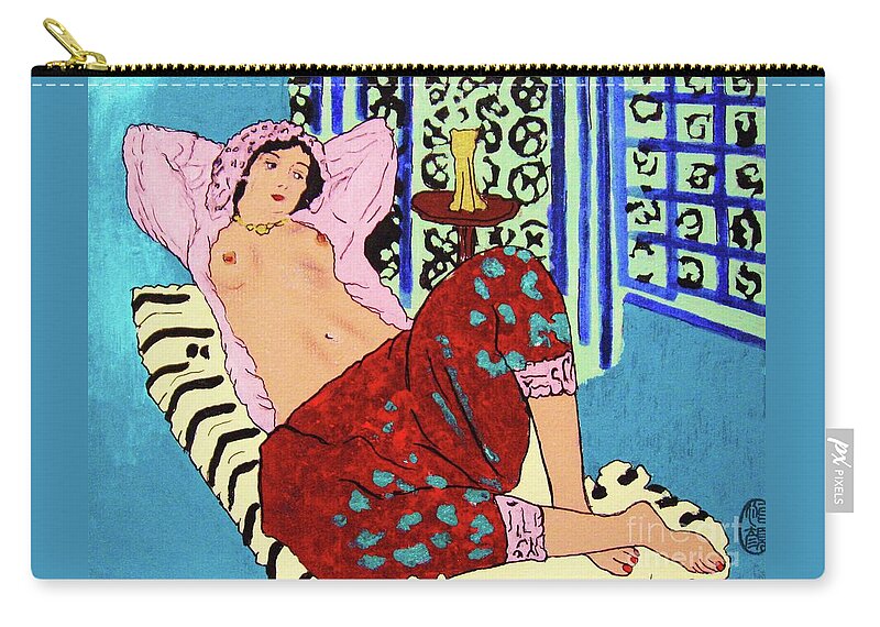 Original: Reproduction Zip Pouch featuring the painting Remembering Matisse by Thea Recuerdo
