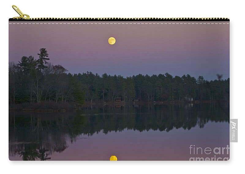 Full Moon Zip Pouch featuring the photograph Replacing the Sunset by Alice Mainville
