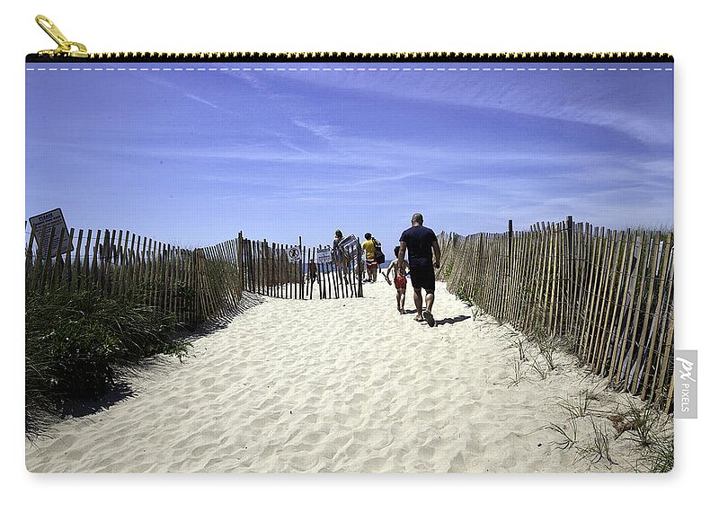 Beach Zip Pouch featuring the photograph Restricted - Bridgehampton - New York by Madeline Ellis