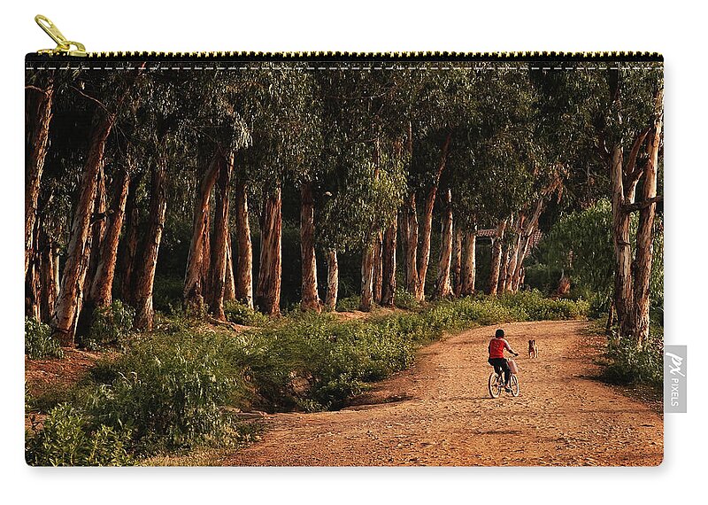 Childhood Zip Pouch featuring the photograph Returning Home by Mary Jo Allen
