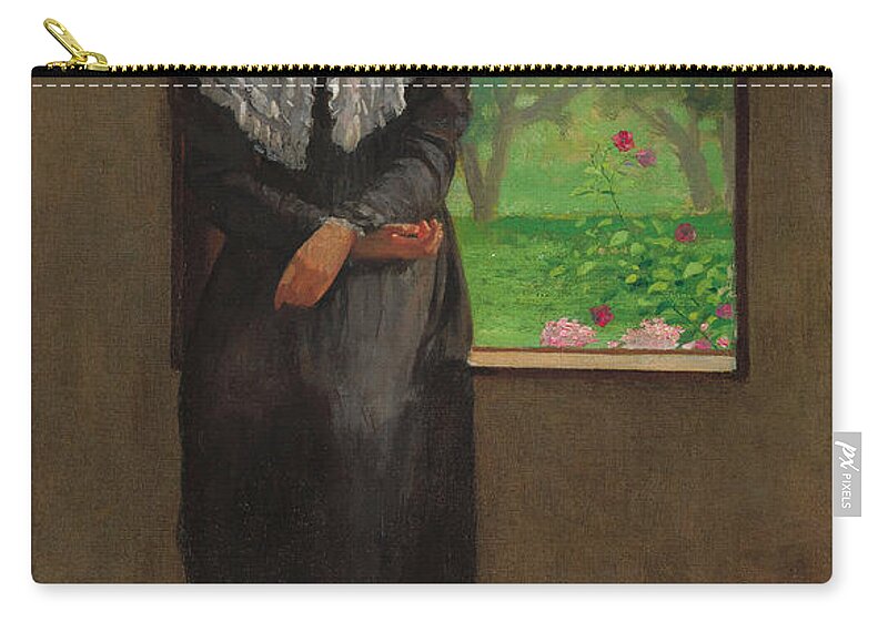 Winslow Homer Zip Pouch featuring the painting Reverie by Winslow Homer