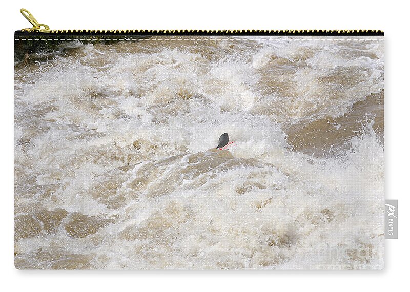 Rio Grande Zip Pouch featuring the photograph Rio Grande Kayaking by Steven Ralser