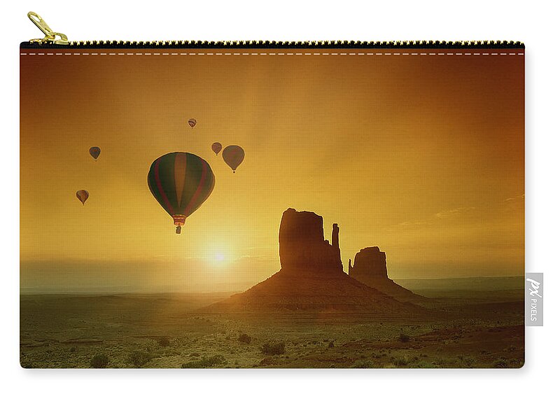 Sunrise Zip Pouch featuring the photograph Rising to the Sun by Edmund Nagele FRPS
