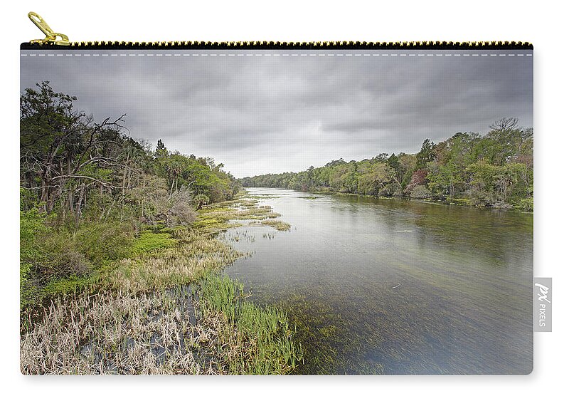 Feb0514 Zip Pouch featuring the photograph River In Ocala National Forest Florida by Scott Leslie
