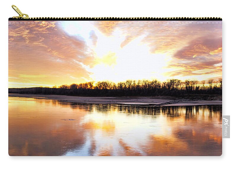 Water Zip Pouch featuring the photograph River Reflections by Cricket Hackmann