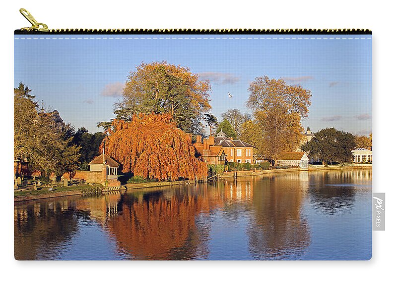River Thames Zip Pouch featuring the photograph River Thames at Marlow by Tony Murtagh
