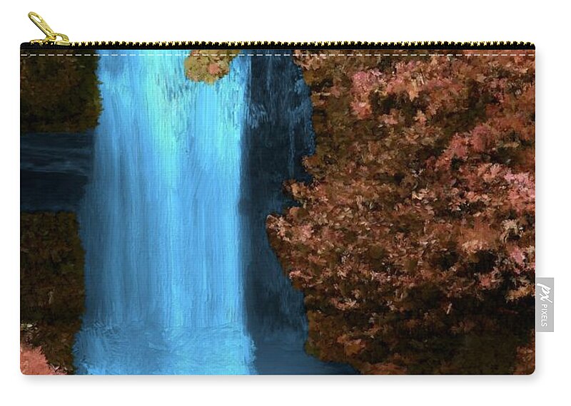 Inspirational Zip Pouch featuring the painting Rivers of Living Water by Bruce Nutting