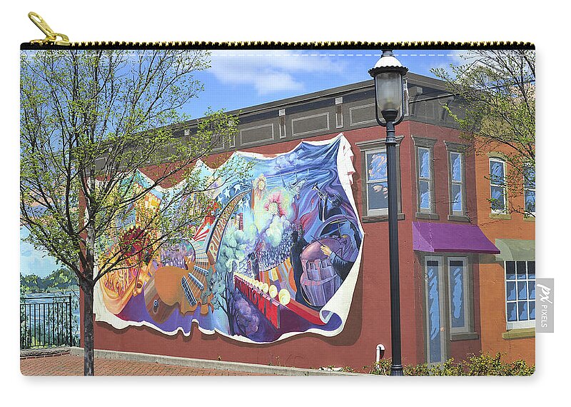 Riverside Gardens Park In Red Bank Nj Zip Pouch featuring the photograph Riverside Gardens Park in Red Bank NJ by Terry DeLuco