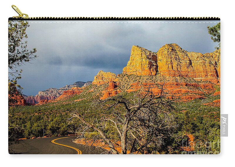 Sedona Zip Pouch featuring the photograph Road to Sedona by SnapHound Photography