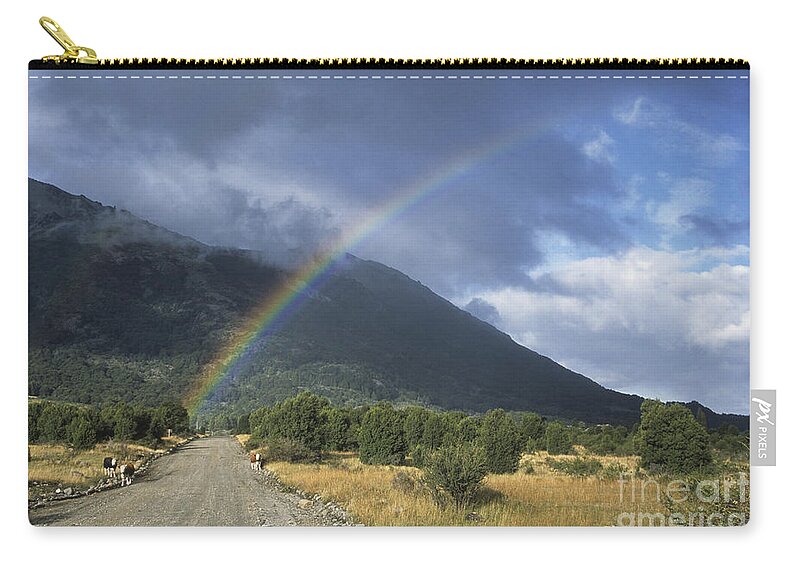 Rainbow Zip Pouch featuring the photograph Road to the End of the Rainbow by James Brunker