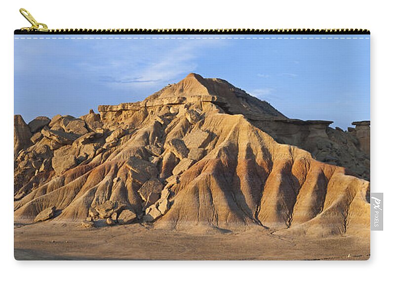 Albert Lleal Zip Pouch featuring the photograph Rock Formation Bardenas Reales Navarra by Albert Lleal
