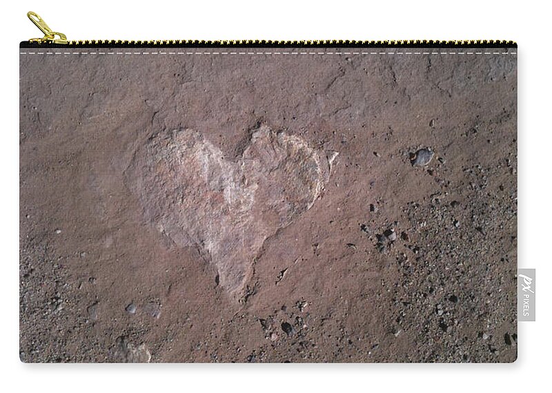 Rock Carry-all Pouch featuring the photograph Rock Heart by Claudia Goodell
