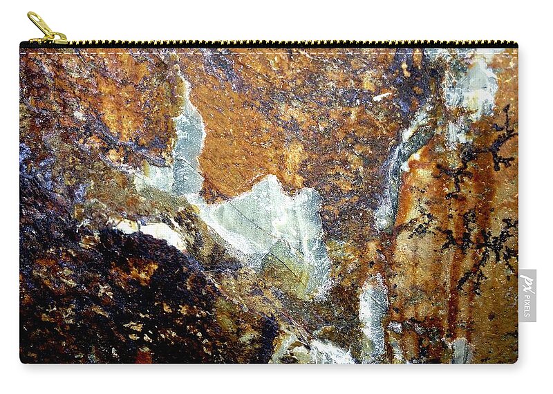 Rock Zip Pouch featuring the photograph Rockscape 10 by Linda Bailey