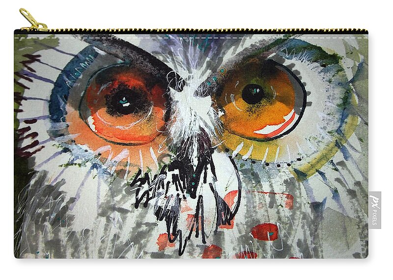 Moon Zip Pouch featuring the painting Roco 3 by Laurel Bahe