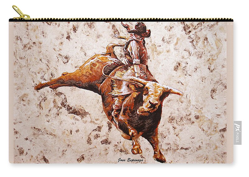 Rodeo Carry-all Pouch featuring the painting R O D E O' S . K I N G by J U A N - O A X A C A