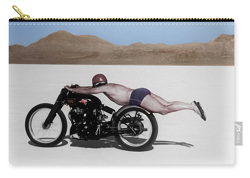 Rollie Free Zip Pouch featuring the photograph Roland Rollie Free by Mark Rogan