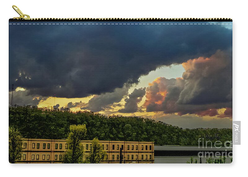 Storm Zip Pouch featuring the photograph Storm Clouds Rolling In by Charlie Cliques