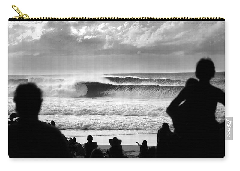 Black And White Zip Pouch featuring the photograph Rolling Thick by Sean Davey